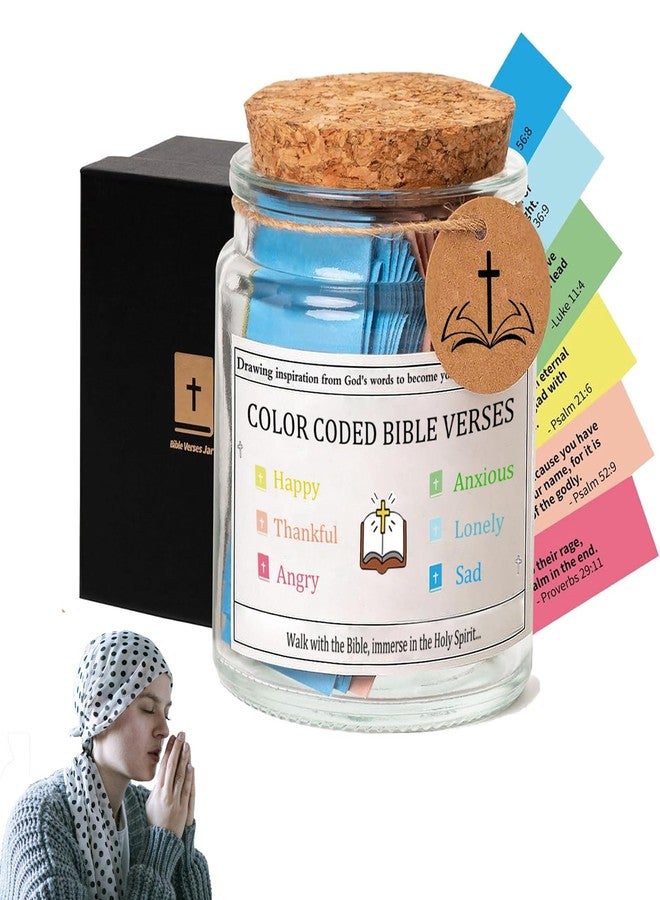 XXSCING Bible Verse Jar, Religious Gifts for Men Women, Bible Verses for Emotions and Feelings, Daily Scripture Prayer Hope Jar, Faith Based Gifts, Religious Graduation Gift - Image 1